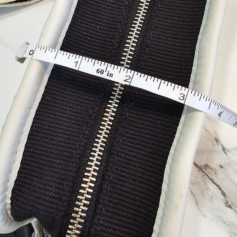 🖤 Marc Jacobs Jacquard Camera Bag Black & Cream Canvas Adjustable Crossbody 🖤